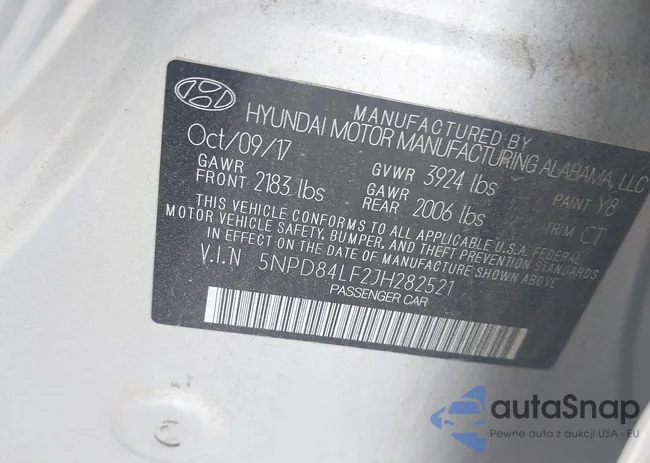 5NPD84LF2JH282521: 42765589