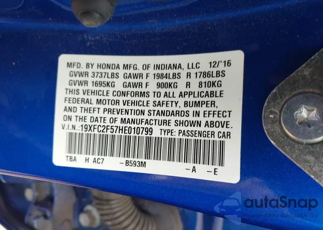 19XFC2F57HE010799: 42764808