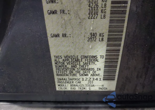 1N4AL3APXGC122341: 42764896