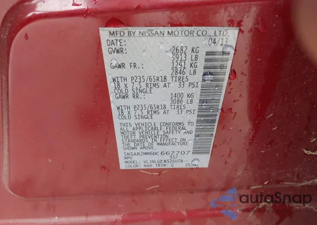 5N1AR2MM6DC667707: 42766520