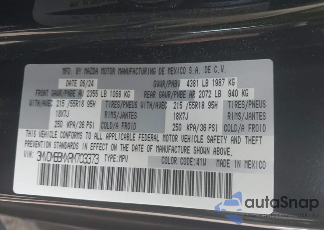 3MVDMBBMXRM703373: 42766547