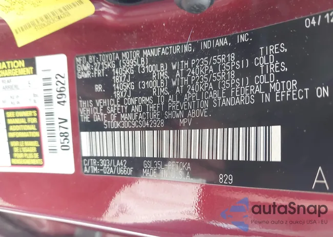 5TDDK3DC9CS042928: 42766556