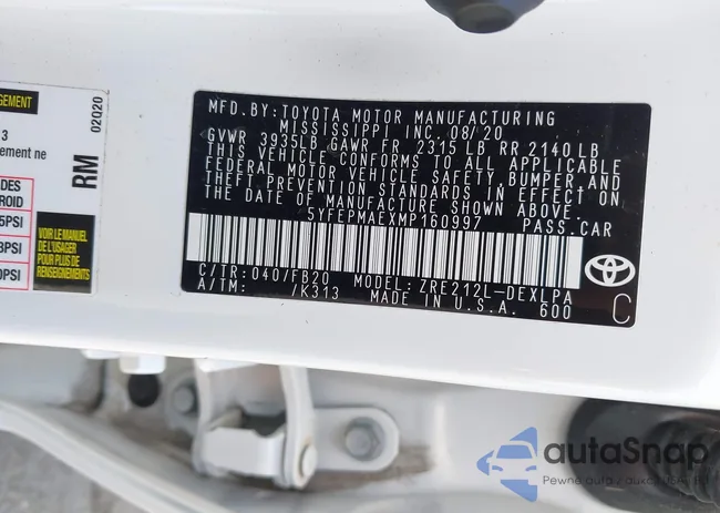 5YFEPMAEXMP160997: 42765866