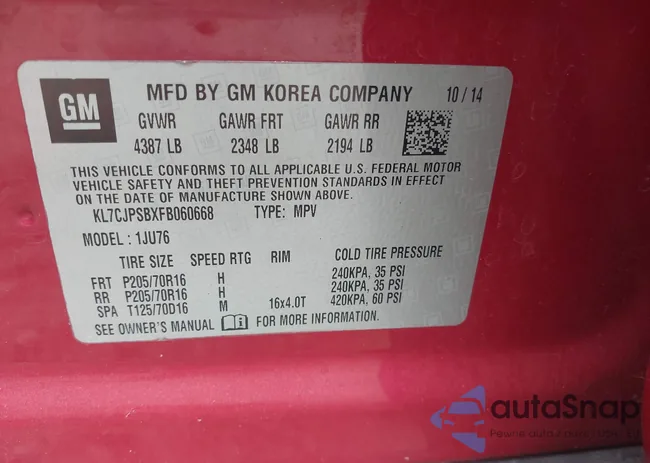 KL7CJPSBXFB060668: 42765901