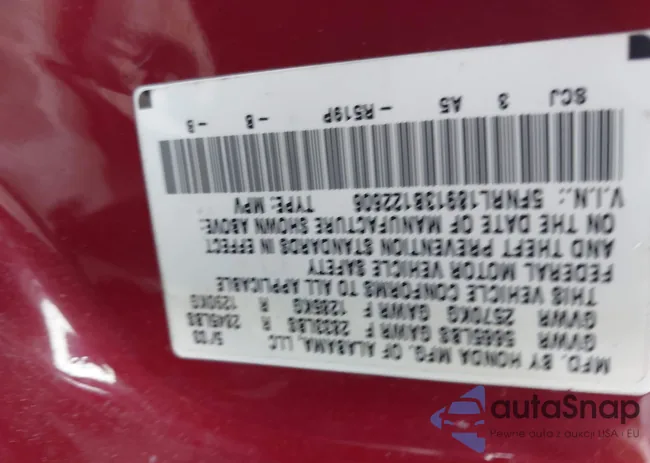 5FNRL18913B122606: 42765964