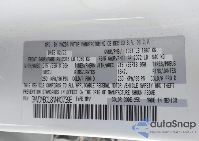 3MVDMBCL8NM407395: 42767187