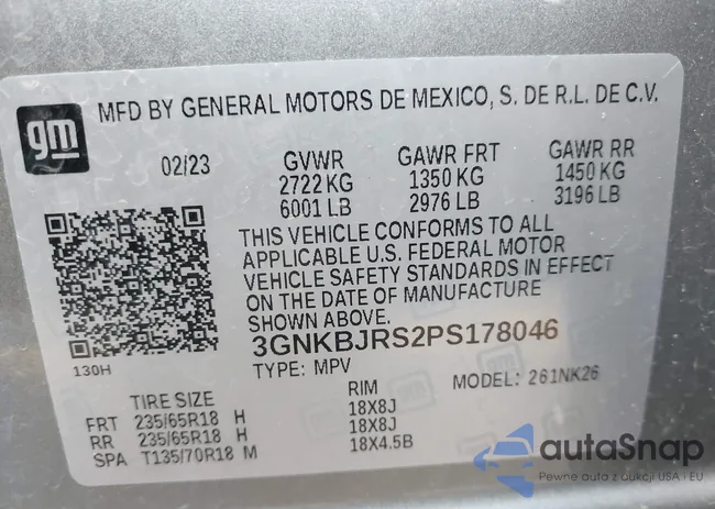 3GNKBJRS2PS178046: 42767403