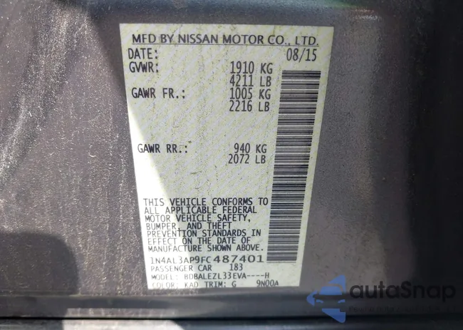 1N4AL3AP9FC487401: 42767510