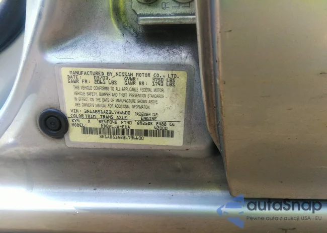 3N1AB51A23L736600: 42767573