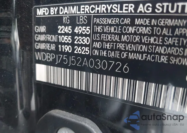 WDBPJ75J52A030726: 42767632