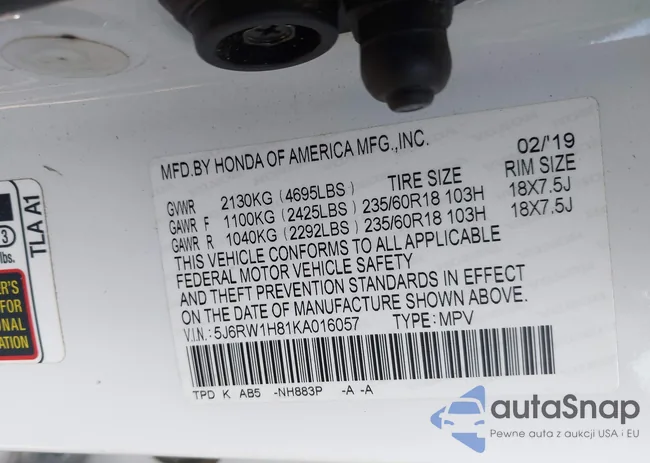 5J6RW1H81KA016057: 42766770