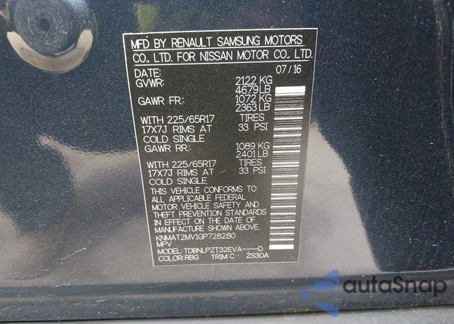 KNMAT2MV1GP728280: 42766999