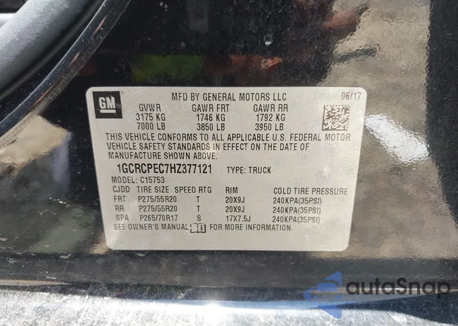 1GCRCPEC7HZ377121: 42767022