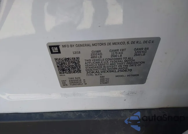 3GKALVEX9KL250670: 42768128