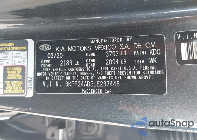 3KPF24AD5LE237446: 42768146