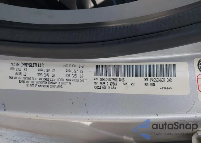 1B3LC46K78N114016: 42768156