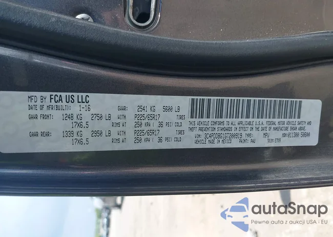 3C4PDDBG1GT200919: 42768282