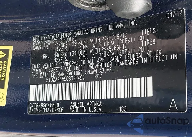 5TDZA3EH9CS023492: 42768377