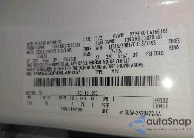 1FMEE5DP4MLA99367: 42767835