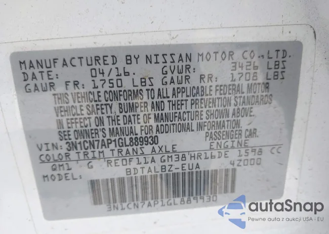 3N1CN7AP1GL889930: 42767851