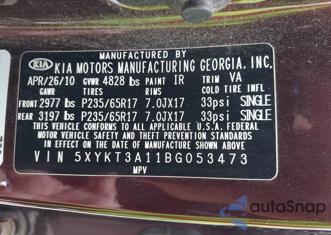 5XYKT3A11BG053473: 42767995