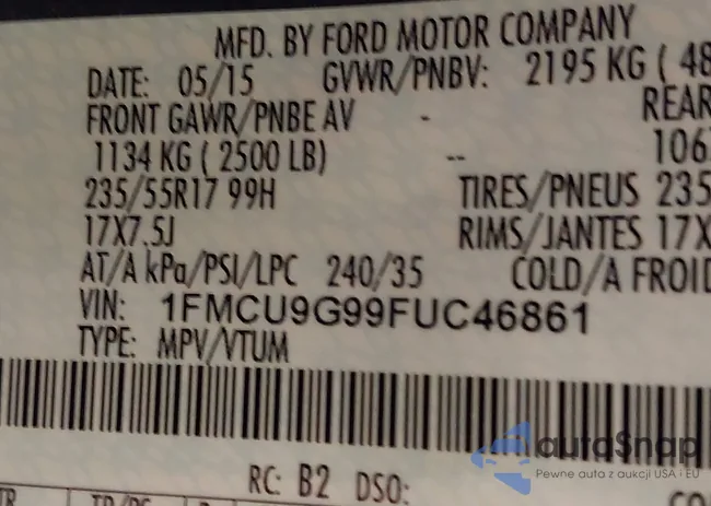 1FMCU9G99FUC46861: 42769205