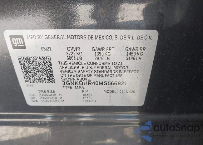 3GNKBHR40MS566821: 42769208