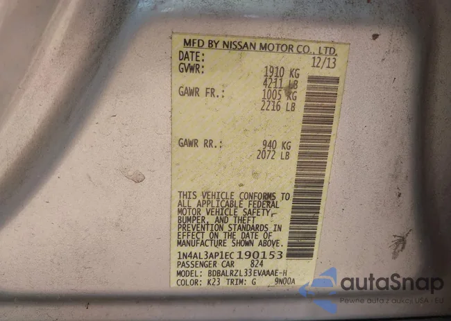 1N4AL3AP1EC190153: 42768828