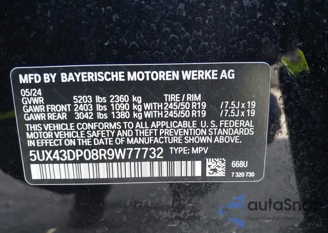 5UX43DP08R9W77732: 42768885