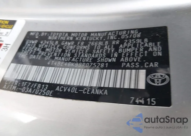 4T4BE46K99R075281: 42768898