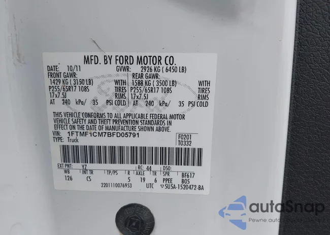 1FTMF1CM7BFD05791: 42768916