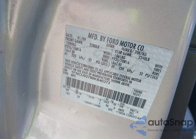 1FMCU93789KB40373: 42769025