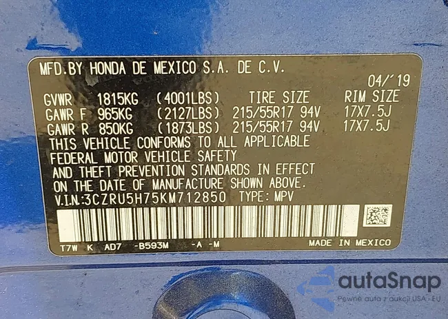 3CZRU5H75KM712850: 42770101