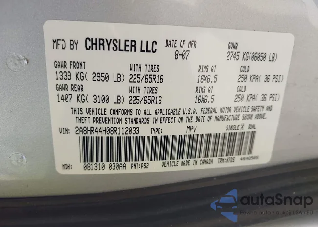 2A8HR44H08R112033: 42770127