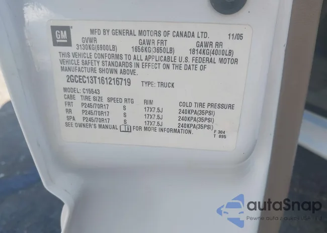 2GCEC13T161216719: 42770173