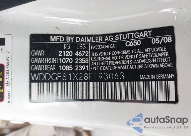 WDDGF81X28F193063: 42770204