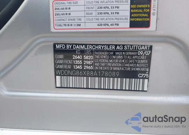 WDDNG86X88A178089: 42770343