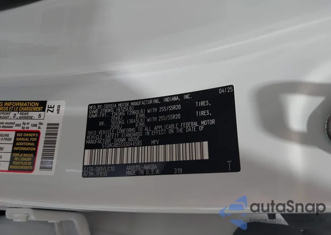 5TDACAB55SS044585: 42770352