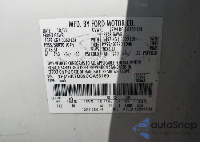 1FMHK7D89CGA56189: 42770488