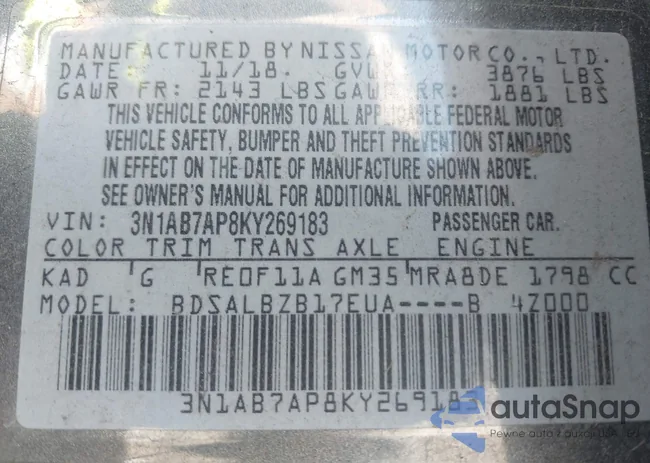 3N1AB7AP8KY269183: 42770525