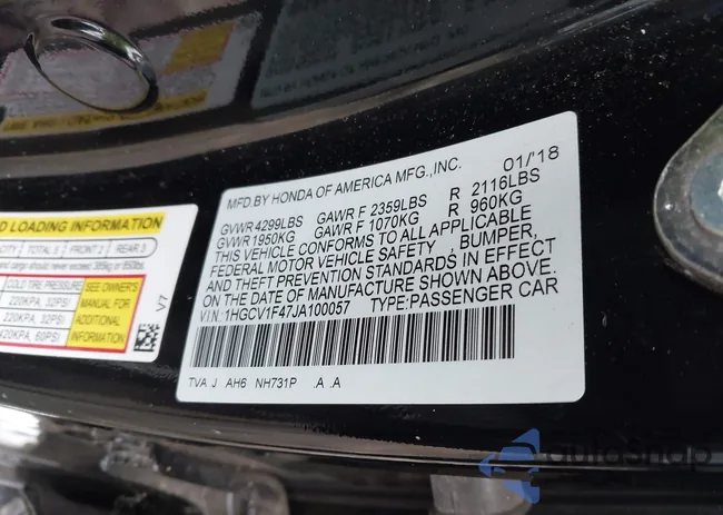 1HGCV1F47JA100057: 42770539