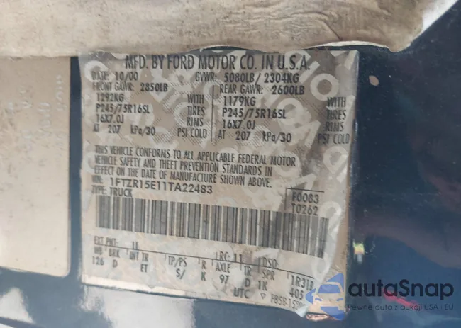 1FTZR15E11TA22483: 42769814