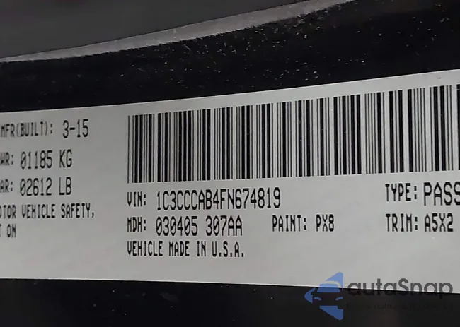 1C3CCCAB4FN674819: 42769832