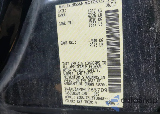 1N4AL3AP9HC285709: 42769922