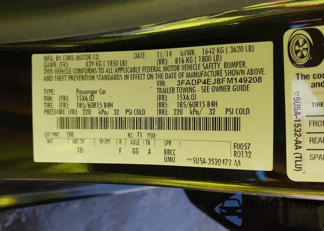 3FADP4EJ8FM149208: 42769944