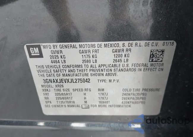 3GNAXJEVXJL275042: 42769978