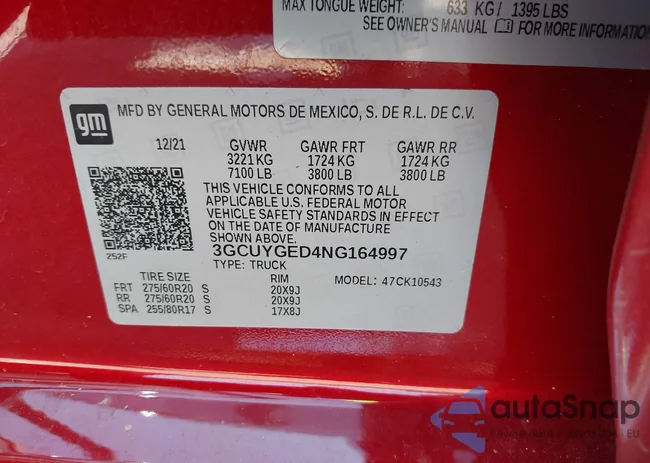 3GCUYGED4NG164997: 42771301