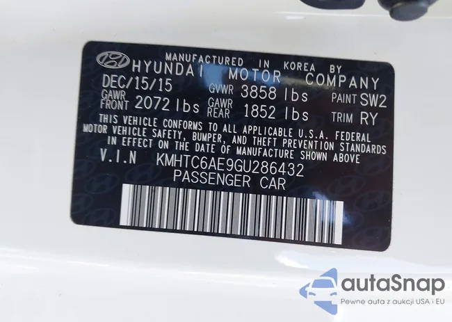 KMHTC6AE9GU286432: 42771423