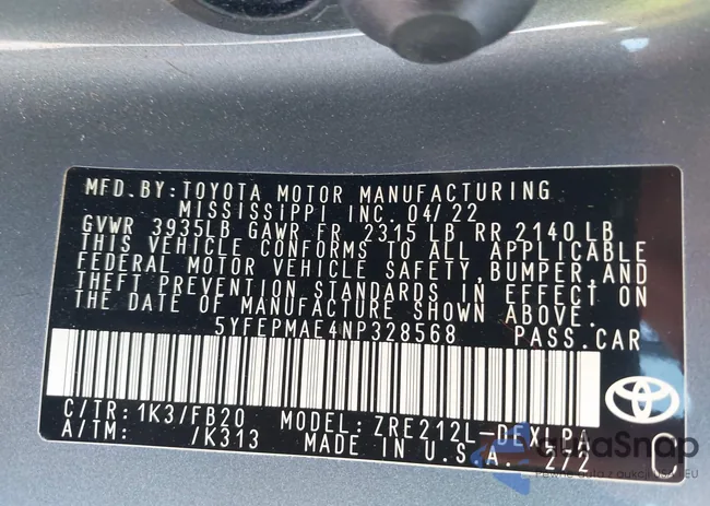 5YFEPMAE4NP328568: 42771586