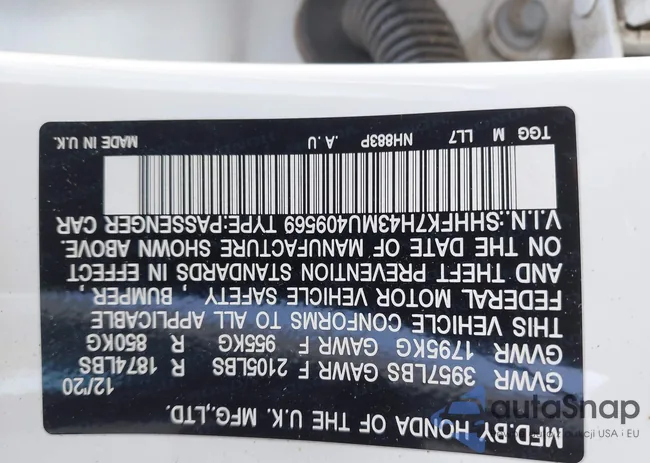 SHHFK7H43MU409569: 42770854